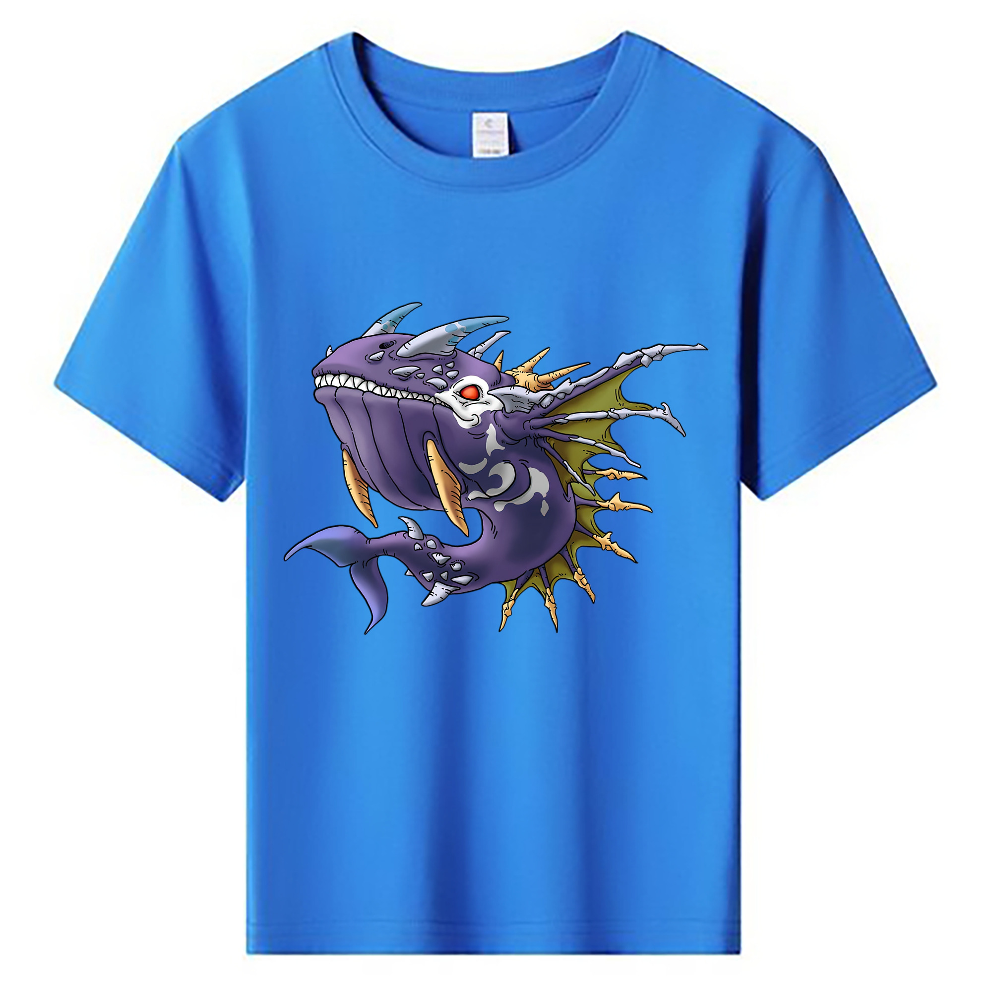 （画像用） ドラゴンクエスト Doragon Kuesuto Dragon Quest 綿100％キッズTシャツ（フロントプリント）